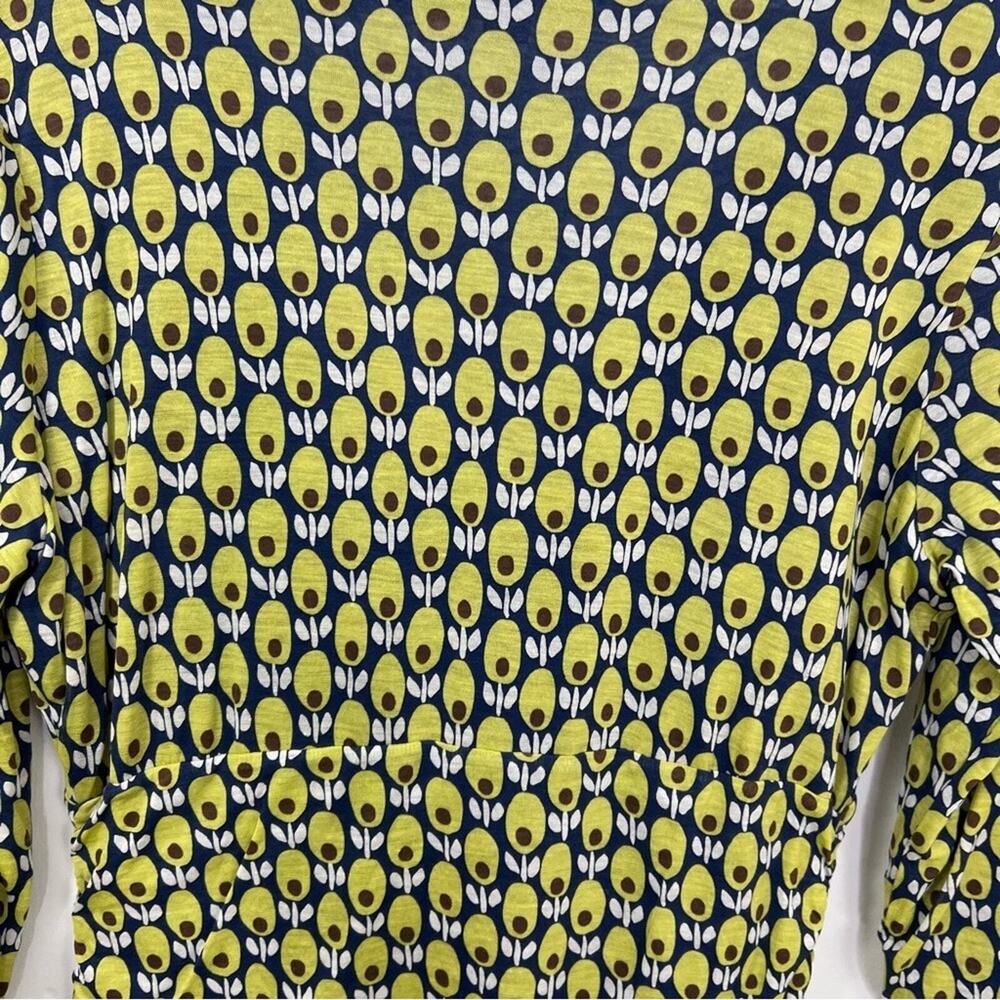 Boden Double Layer Surplice Faux Wrap Olive Avocado V-Neck Dress Size 10 Long - Picture 9 of 14